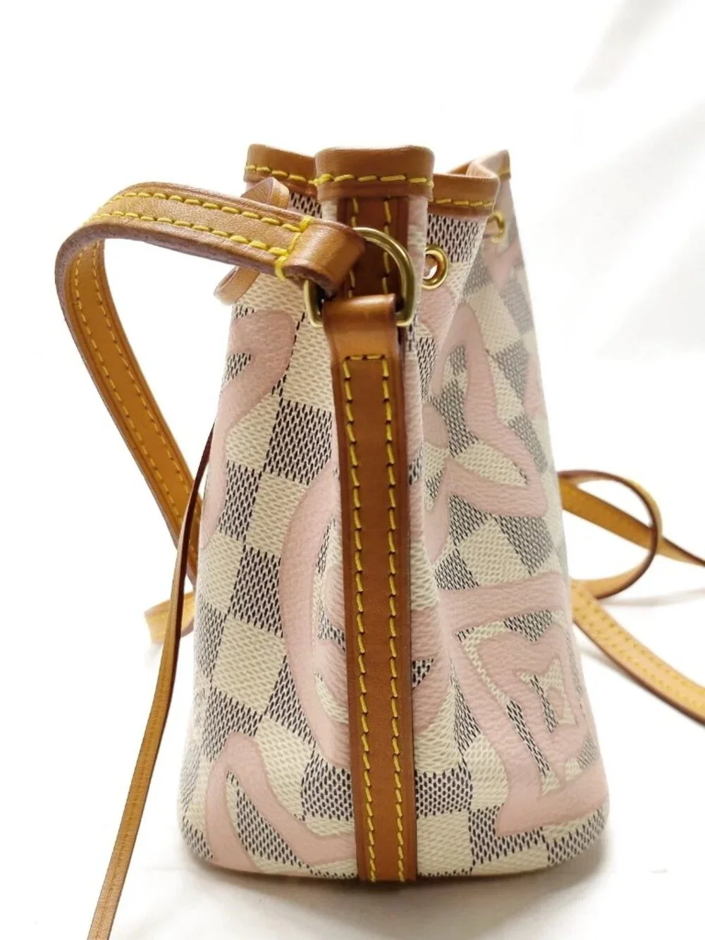 Authentic Louis Vuitton Tahitienne Nano Noé Pink Bucket Bag